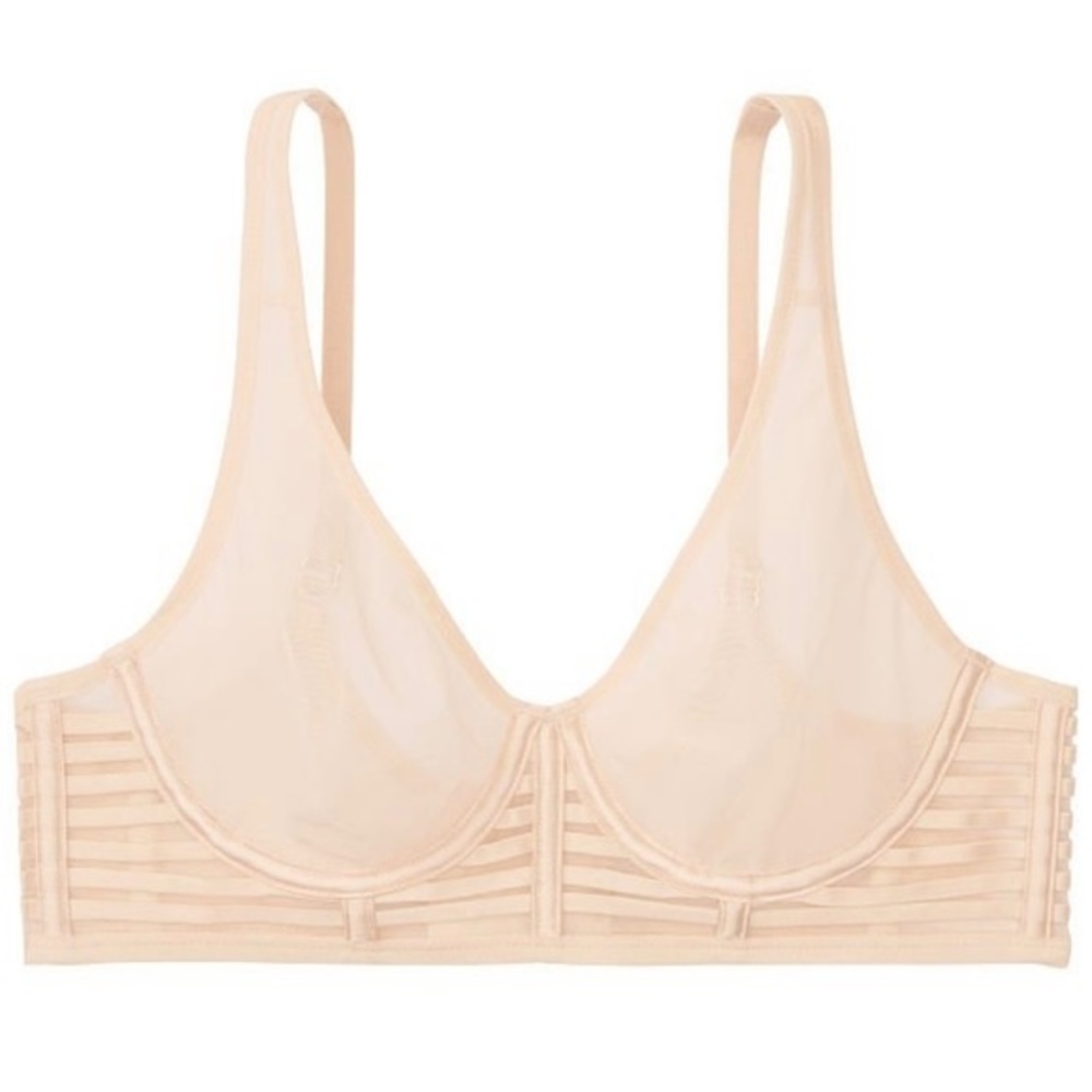NWT Victoria’s Secret Very Sexy Unlined Mesh Plunge Bra - 32D